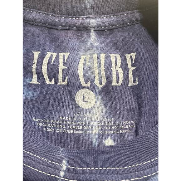 Ice Cube Men's Size Large Hip Hop Tie Dye Short Sleeve T-Shirt 90's rap purple - Picture 5 of 5